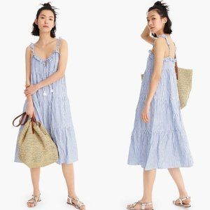 🍍3 For 50🍍J Crew Blue Striped Sleeveless Dress